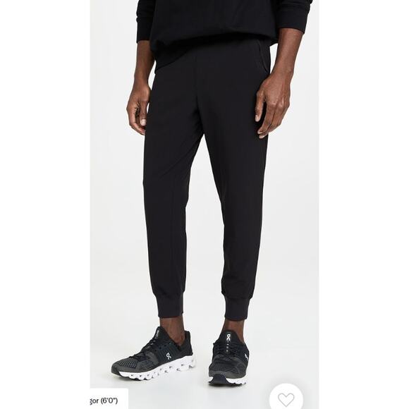 Alo Yoga Jogger Mens Small Co-Op 7/8 Pant Stretch Sweatpants Drawstring Black - Picture 3 of 15